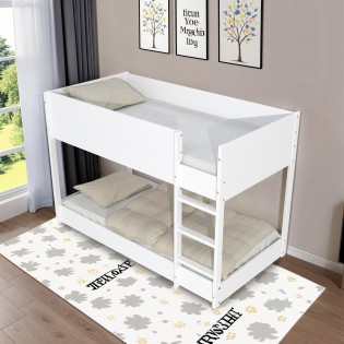 LIT SUPERPOSE 90x190 BOB + 2 SOMMIERS / Blanc