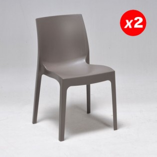 Satz von 2 Stühlen IN-OUT / Braun