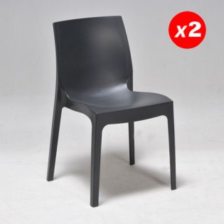 Lot de 2 chaises IN-OUT / Anthracite