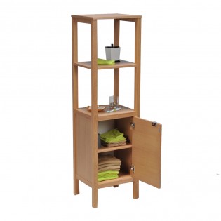 Meuble de rangement TRIBU 1 porte - 3 tablettes / Décor Chêne