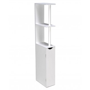 Meuble de toilettes SIBERIA 1 porte - 2 niches / Blanc