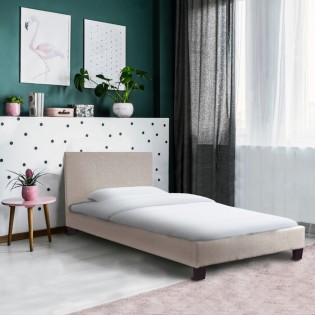 BETT DUBLIN mit Lattenrost / Bett 90x190 - BEIGE