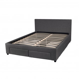 BETT LUGANO mit Schubladen/ Bett 140x190 - Dunkelgrau