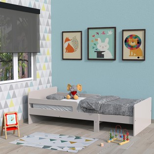 Lit évolutif ZOE 90x140-170-190-200 + 1 sommier + 1 matelas / Gris