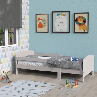 Kinderbett TOBY 90x140-170-190-200 + 1 Bettkasten / Grau lackiert