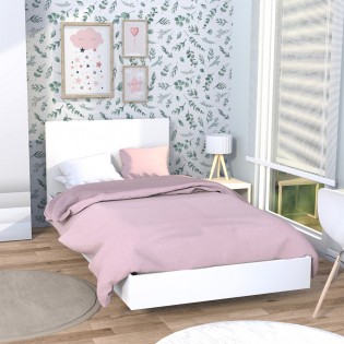 LOFT-Bett 90x190 cm + Bettkasten / Weiß