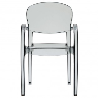 Fauteuil JOKER empilable / Gris Transparent