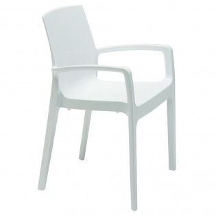 Fauteuil CREAM empilable / Blanc