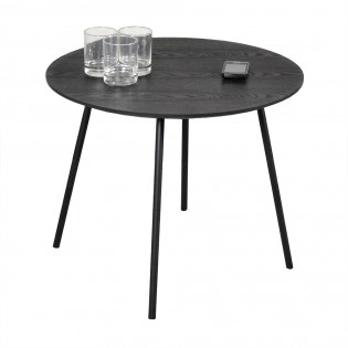Table basse LYRA diamètre 55cm / Décor Chêne Noir