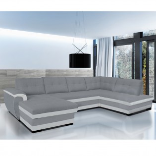 MALIBU U-Sofa, umwandelbar + Stauraum / Grau