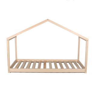 Lit cabane KOALA 90x190 + 1 sommier / Naturel