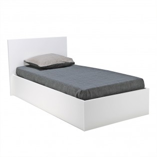 Lit coffre MADRID 90x190 + 1 sommier / Blanc