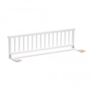 Barrière extensible laquée blanche pour chien en bois de hêtre