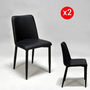 Satz von 2 Stühlen ANA / Schwarz