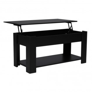 Table basse plateau relevable UTAH 100x50cm / Noir