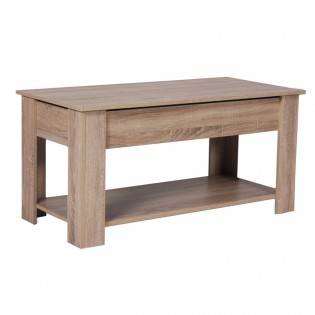 Table basse plateau relevable UTAH 100x50cm / Chêne blanchi