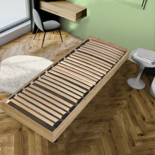 Sommier sur pied SOMKIT 90x190 / Décor Chêne blanchi