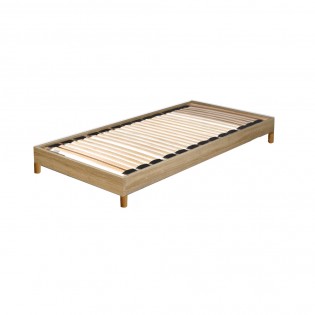 Sommier sur pied SOMKIT 90x190 / Décor Chêne blanchi
