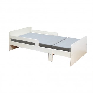 Lit évolutif ZOE 90x140-170-190-200 + 1 sommier + 1 matelas + 1 tiroir / Blanc