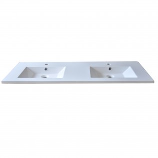 DOPPELTER WASCHTISCH GLAM /120 cm - Weiß
