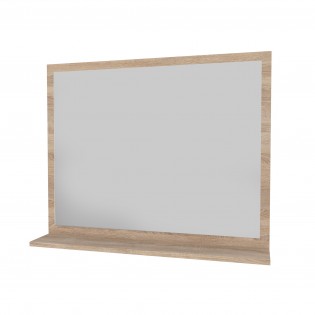 Miroir 80x65cm + tablette / Chêne blanchi