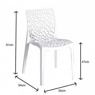 Set aus 4 stapelbaren Stühlen TELA / Weiß