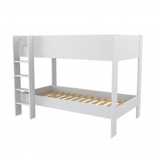 Lit superposé HOPE 90x190 + 2 sommiers / Blanc