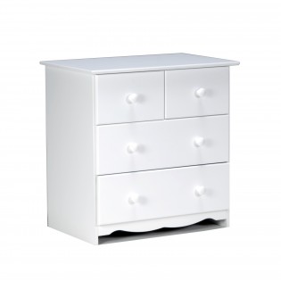 Commode TEDDY 2 + 2 tiroirs / Blanc