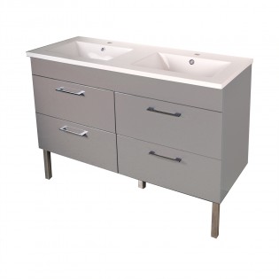 Ensemble meuble sous-vasque + vasque résine MILANO / TAUPE