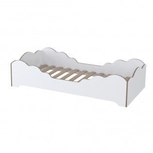 Lit FLOCON 70x140 cm + sommier + matelas /Blanc