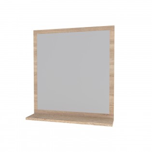 Miroir 60x65cm + tablette / Chêne blanchi