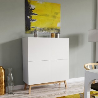 HIGHBOARD HOME/ Aufbewahrungsmöbel 4 Türen - Weiß