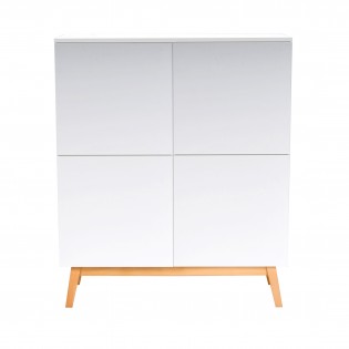 HIGHBOARD HOME/ Aufbewahrungsmöbel 4 Türen - Weiß