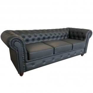 Canapé CHESTERFIELD 3 places / Noir