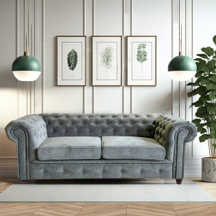 Canapé CHESTERFIELD 3 places / Gris