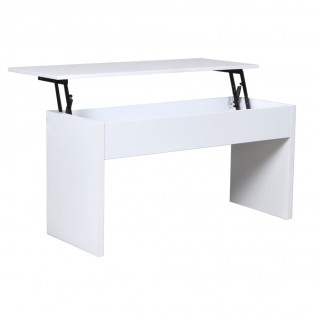 Table basse plateau relevable ARIZONA 100x40cm / Blanc
