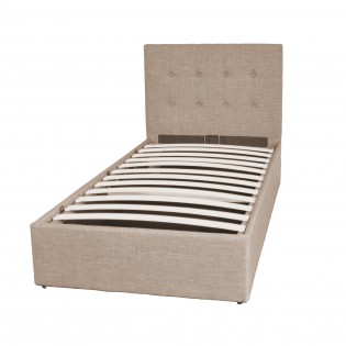 Lit coffre PARMA 90x190 + 1 sommier / Beige