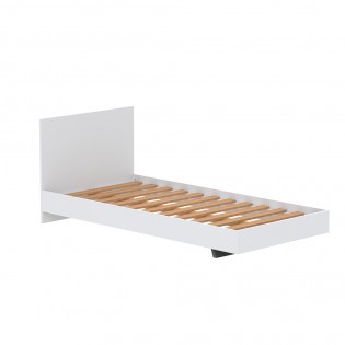 LOFT-Bett 90x190 cm + Lattenrost / Weiß