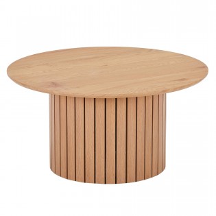 Table basse BAHIA diamètre 80 cm / Décor Chêne artisan