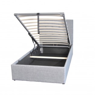 BETTKASTEN PARMA mit Lattenrost / Bett 90x190 - Grau