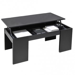 Table basse plateau relevable NEWTON 100x50cm / Noir