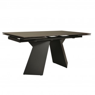 ESSTISCH PALACIO mit 2 Verlängerungen/ Esstisch 160x90 cm - Steinfinish anthrazit