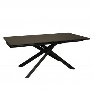 TISCH OSIRIS MIT VERLÄNGERUNGEN/ TISCH 180X90CM + 2 VERLÄNGERUNGEN VON 50CM - 12 PERSONEN - Anthrazit