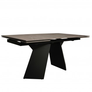 Tisch PALACIO mit 2 Verlängerungen/ Tisch 160x90 Steinfinish Grau marmorierteffect.