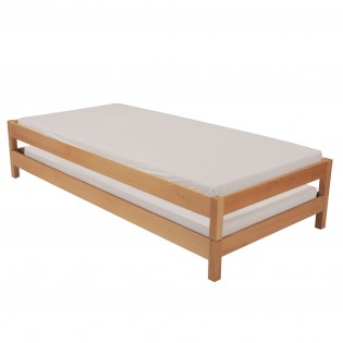 Lit empilable JONAS 90x200 (lot de deux lits)+ 2 sommiers / Hêtre