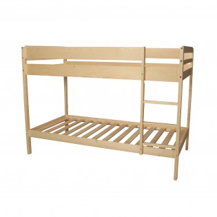 ETAGENBETT BRICE mit 2 Lattenroste / Bett 2x90x190 cm - Naturholtz