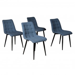 ESSZIMMERSTUHL 4er Set/ MUSE, Blau