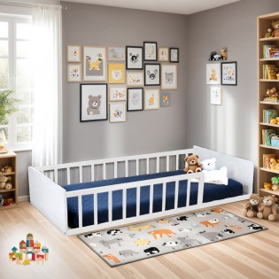 LIT 90x190 PILOU avec sommier / Blanc