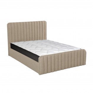 Lit coffre 140x190 cm NEVA + 1 sommier / Beige